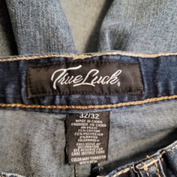 True Luck Women's Light Blue Straight Leg Denim Jeans Size 32/32 - Picture 5 of 5